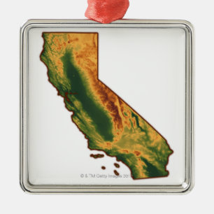 Adorno Metálico Mapa de California 2