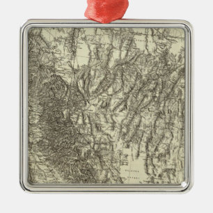 Adorno Metálico Mapa de California y de Nevada