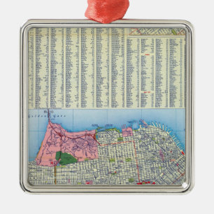 Adorno Metálico Mapa de calle de San Francisco