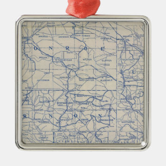 Adorno Metálico Mapa de camino de la bicicleta de Wisconsin
