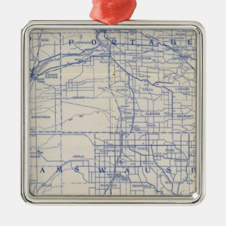 Adorno Metálico Mapa de camino de la bicicleta de Wisconsin