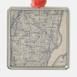 Adorno Metálico Mapa de camino de la bicicleta de Wisconsin 2