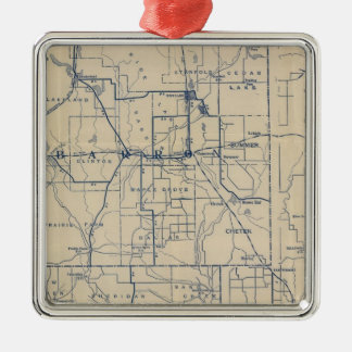 Adorno Metálico Mapa de camino de la bicicleta de Wisconsin 3