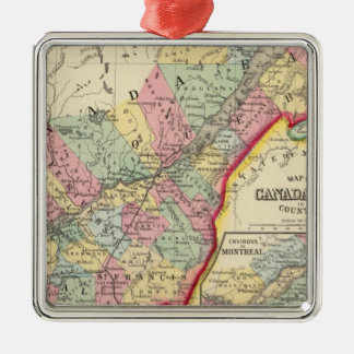 Adorno Metálico Mapa De Canadá Este En Los Condados