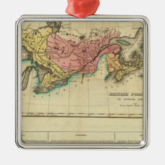 Adorno Metálico Mapa de Canadá superior y más bajo