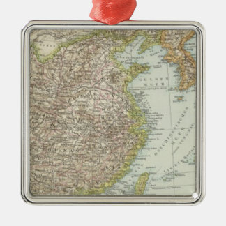 Adorno Metálico Mapa de China y de Japón
