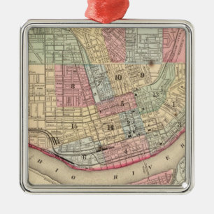 Adorno Metálico Mapa de Cincinnati de Mitchell