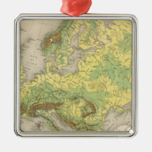 Adorno Metálico Mapa de contorno de Europa