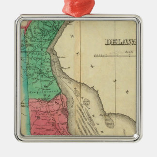 Adorno Metálico Mapa De Delaware