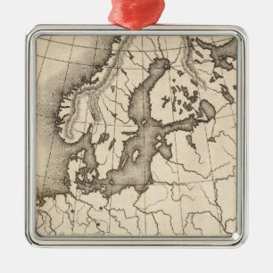 Adorno Metálico Mapa de Europa