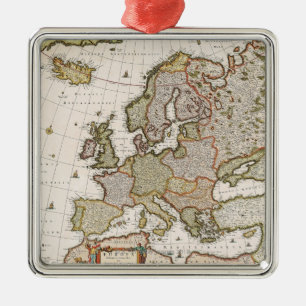 Adorno Metálico Mapa de Europa 4
