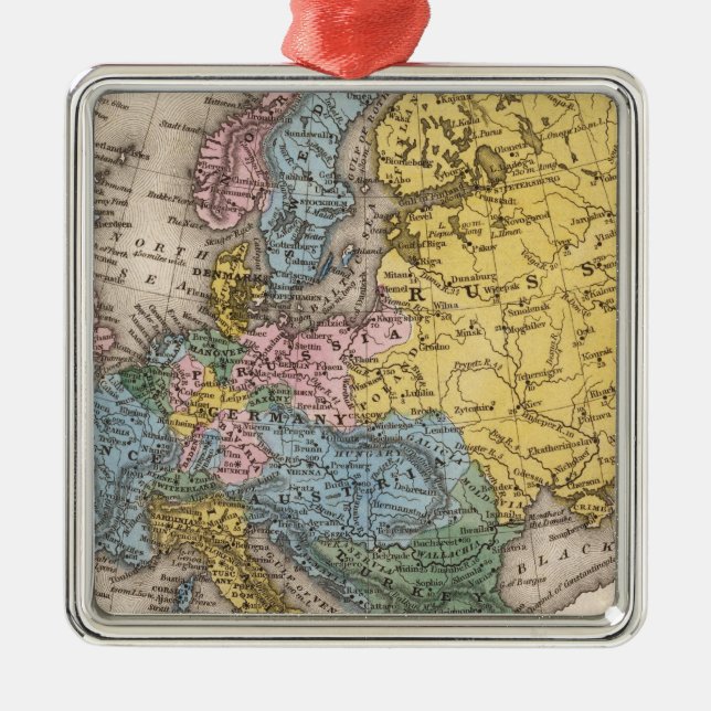 Adorno Metálico Mapa de Europa 4 (Frente)