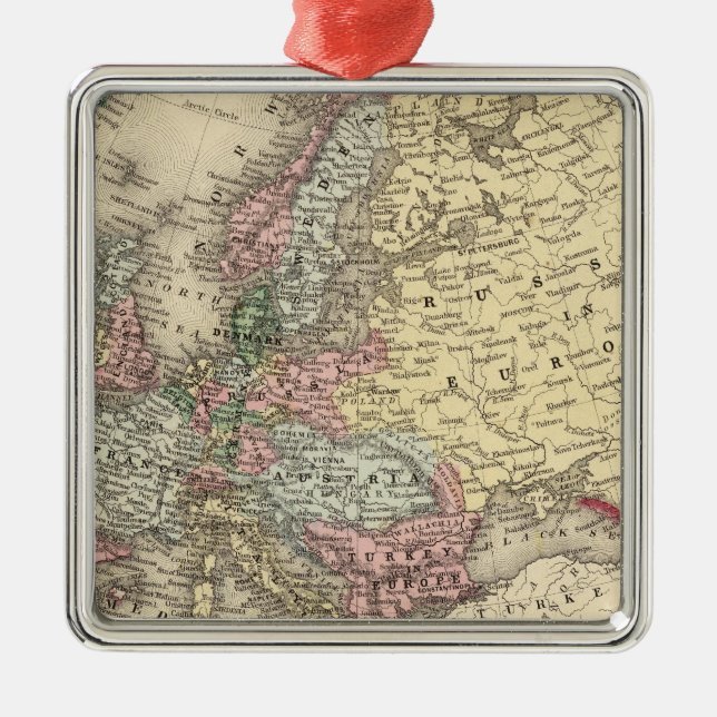 Adorno Metálico Mapa de Europa de Mitchell (Frente)