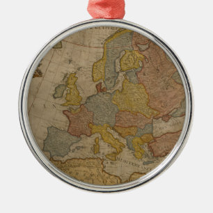 Adorno Metálico Mapa de Europa el   1700