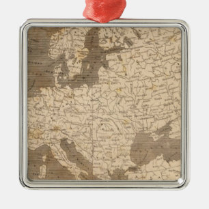 Adorno Metálico Mapa de Europa por Arrowsmith