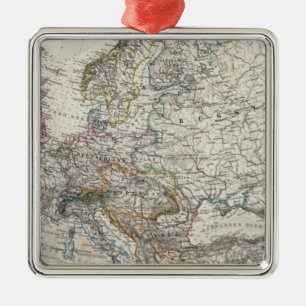 Adorno Metálico Mapa de Europa por Stieler