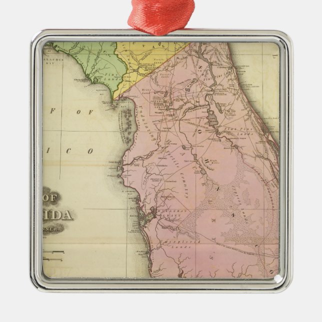 Adorno Metálico Mapa de Florida 2 (Frente)