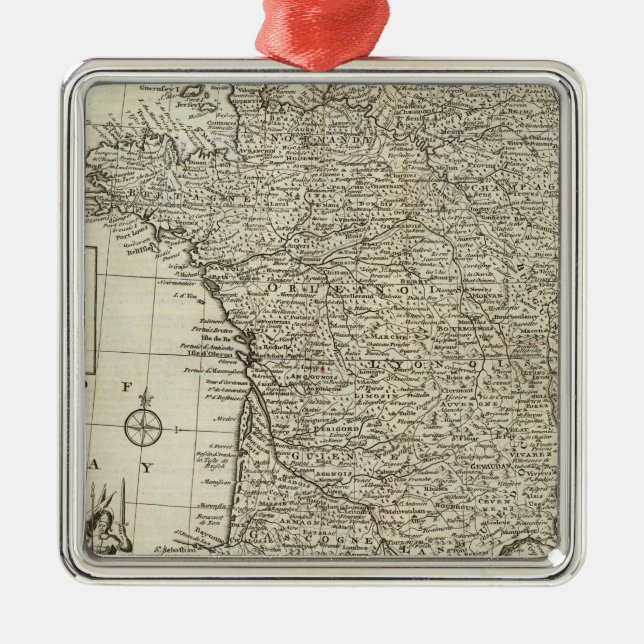 Adorno Metálico Mapa de Francia 2 (Frente)