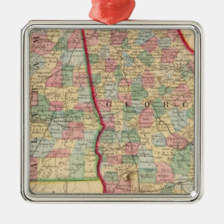 Adorno Metálico Mapa de Georgia, Alabama de Mitchell