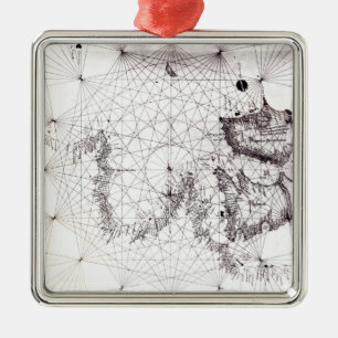 Adorno Metálico Mapa de Gran Bretaña, de Francia y de España, 14