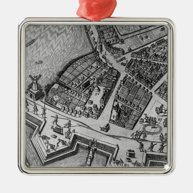 Adorno Metálico Mapa de Hamburgo (Frente)