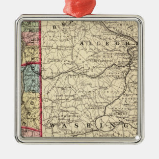 Adorno Metálico Mapa de Hancock, Brooke, Ohio, condados de