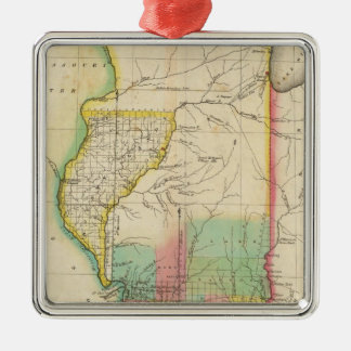 Adorno Metálico Mapa De Illinois
