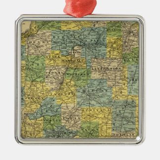 Adorno Metálico Mapa de Illinois 2