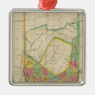 Adorno Metálico Mapa de Indiana