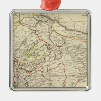 Adorno Metálico Mapa de índice de la India XII