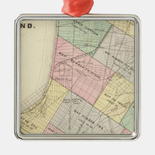 Adorno Metálico Mapa de índice de Oakland