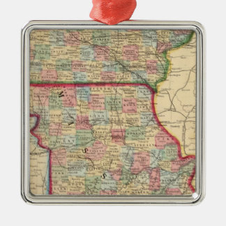 Adorno Metálico Mapa de Iowa, Missouri de Mitchell