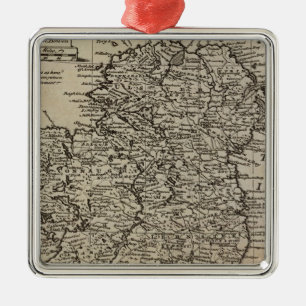 Adorno Metálico Mapa de Irlanda