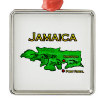 Mapa de Jamaica (verde-amarillo-negro)
