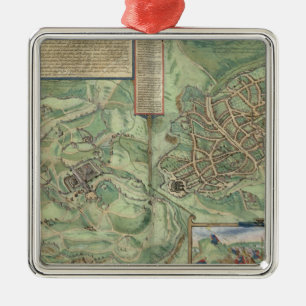 Adorno Metálico Mapa de Jerusalén, de 'Civitates Orbis Terrarum