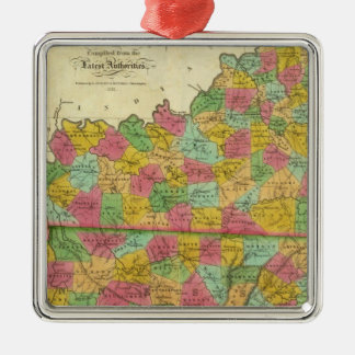 Adorno Metálico Mapa de Kentucky y de Tennessee