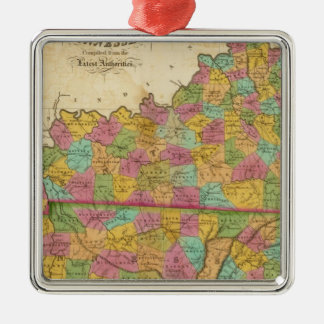 Adorno Metálico Mapa de Kentucky y de Tennessee