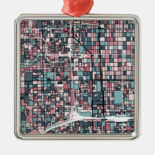 Adorno Metálico Mapa de Kyoto Japón