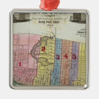 Adorno Metálico Mapa de la ciudad de San Luis