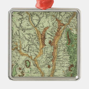 Adorno Metálico Mapa de la clasificación de tierra de New México