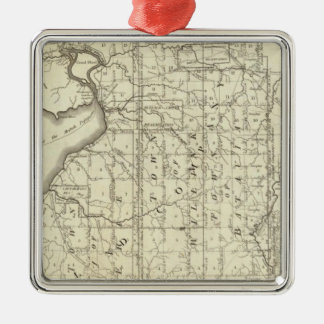 Adorno Metálico Mapa de la compra de Morris o del West Geneseo