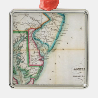 Adorno Metálico Mapa de la costa americana
