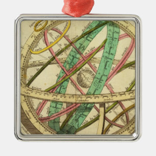 Adorno Metálico Mapa de la esfera