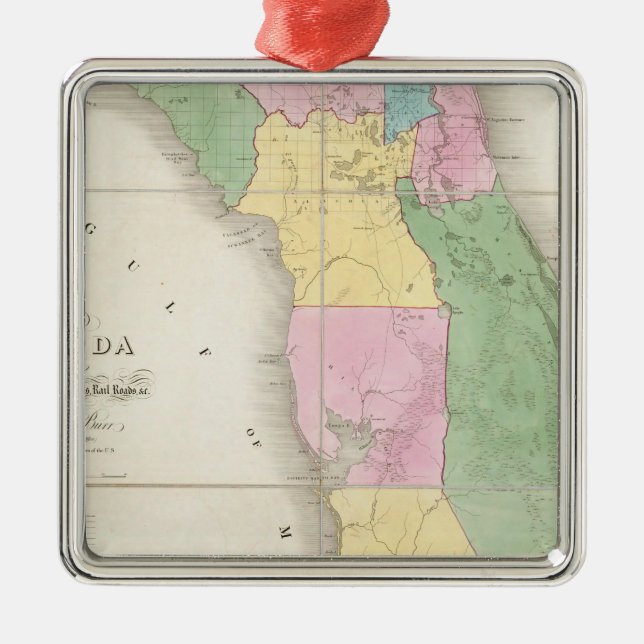 Adorno Metálico Mapa de la Florida 2 (Frente)