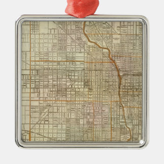 Adorno Metálico Mapa de la guía de Blanchard de Chicago