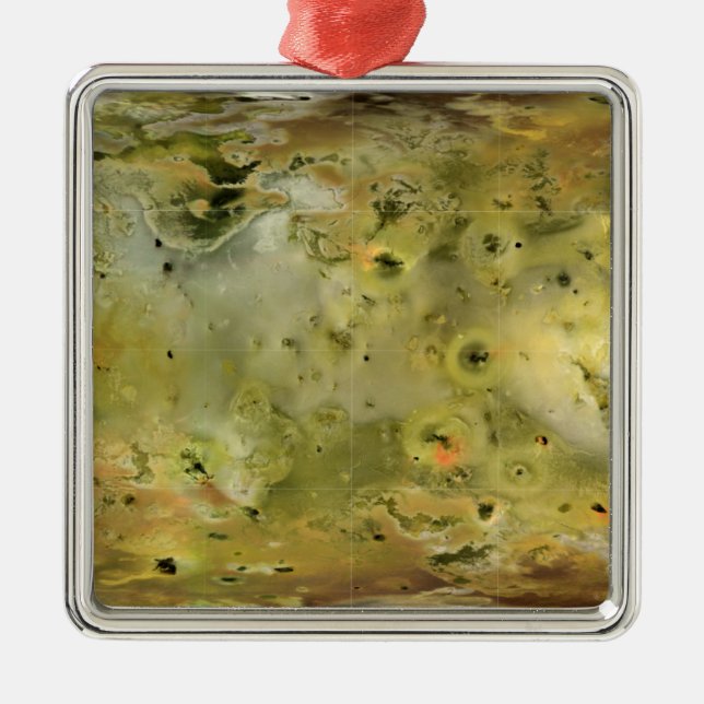 Adorno Metálico Mapa de la luna de Júpiter Lo (Frente)