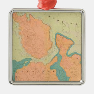 Adorno Metálico Mapa de la meseta de Uinkaret