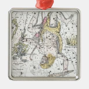 Adorno Metálico Mapa de la placa VIII de las constelaciones