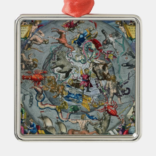 Adorno Metálico Mapa de las constelaciones del septentrional (Frente)