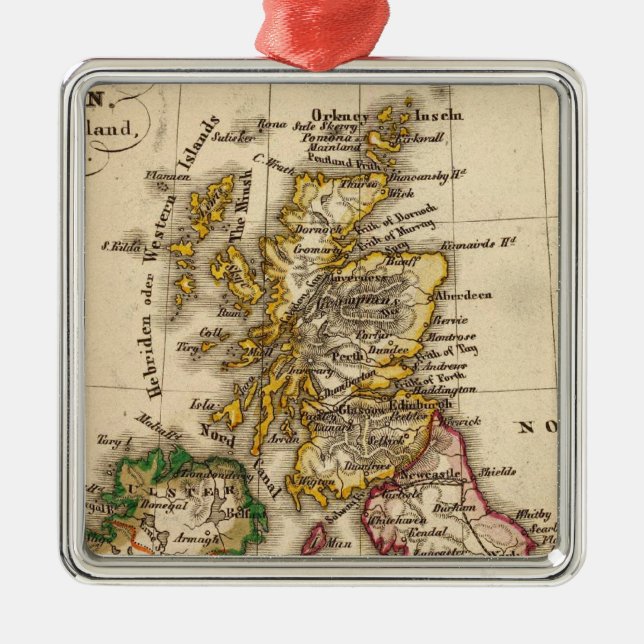 Adorno Metálico Mapa de las islas británicas (Frente)
